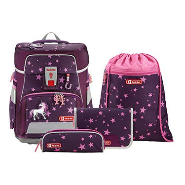Step by Step Schulranzen-Set SPACE SHINE „Tiger Night Kimba“ 5-teilig, ergonomischer Tornister mit Reflektoren, höhenverstellbar mit Hüftgurt, Grundschule, 1. Klasse, 20L, blau-schwarz im Sale